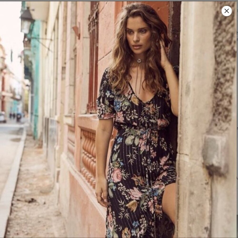 Auguste the Label Delilah Frill Maxi Dress Floral High Low Women's US 2 - Picture 3 of 16